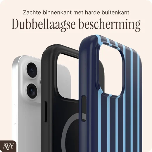 AVY Apple iPhone 12 / 12 Pro Hoesje MagSafe Back Cover Blue Society afbeelding 2