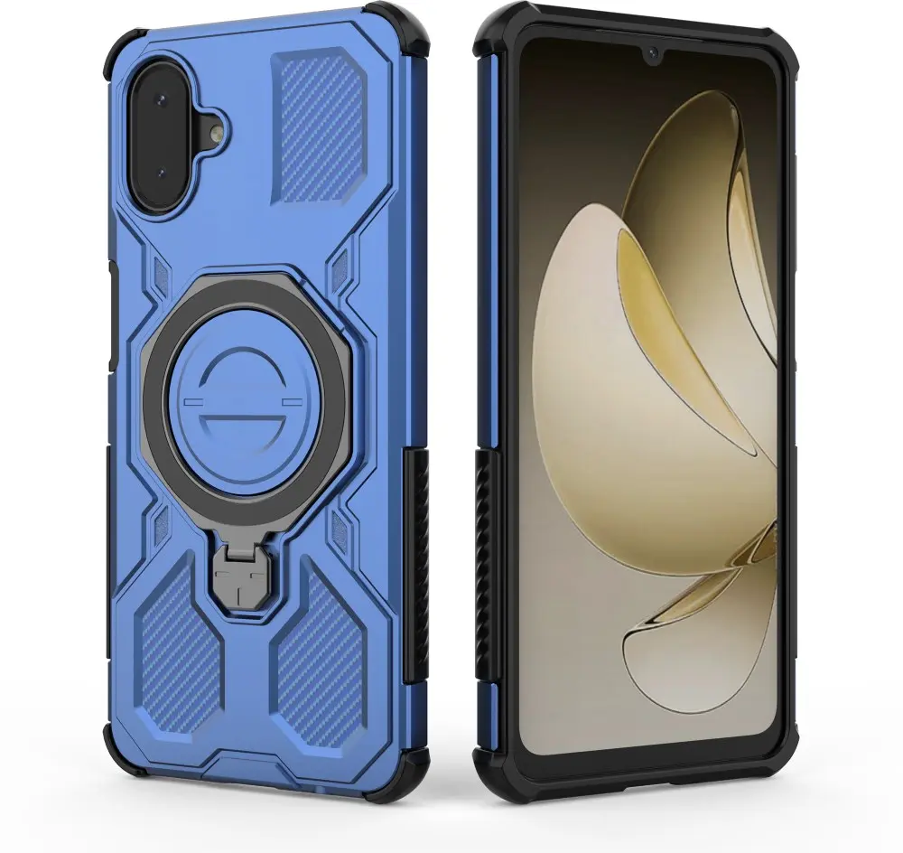 Samsung Galaxy A08 Hoesje MagSafe 360° Standaard Blauw afbeelding 7