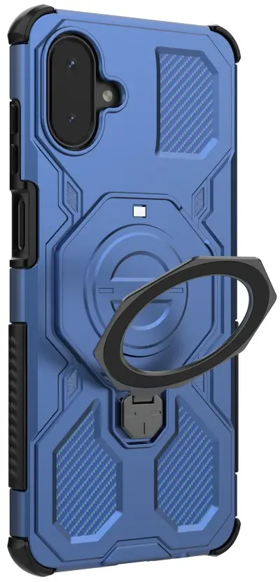Samsung Galaxy A08 Hoesje MagSafe 360° Standaard Blauw afbeelding 3