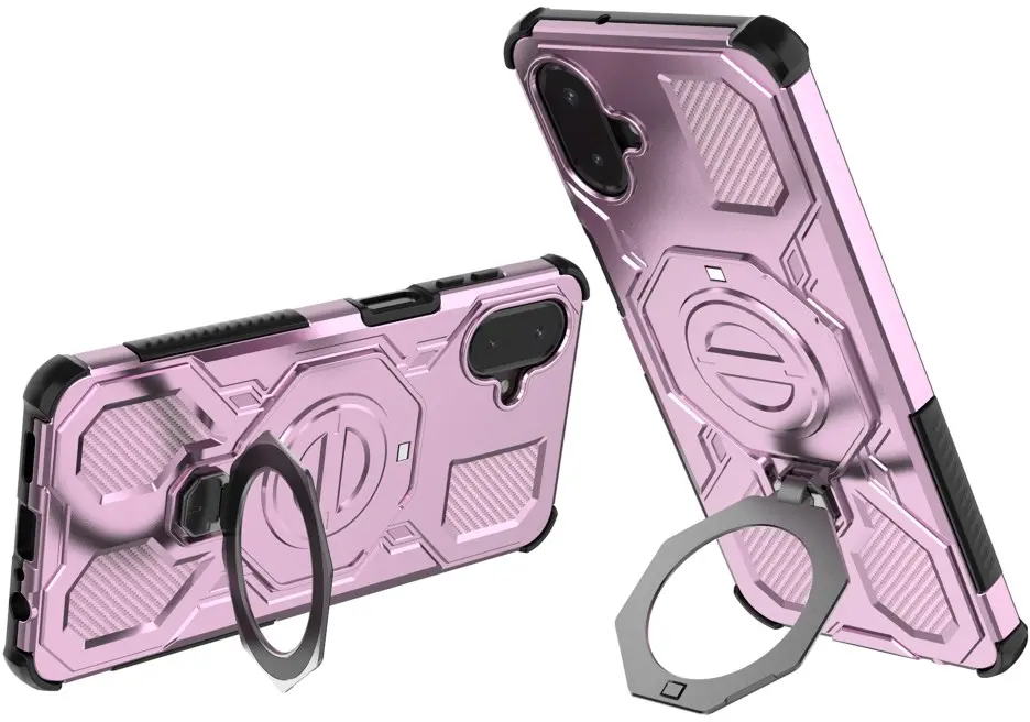 Samsung Galaxy A08 Hoesje MagSafe 360° Standaard Roze afbeelding 2