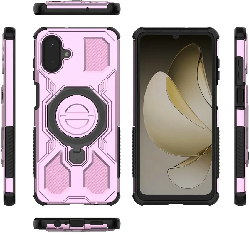 Samsung Galaxy A08 Hoesje MagSafe 360° Standaard Roze afbeelding 10