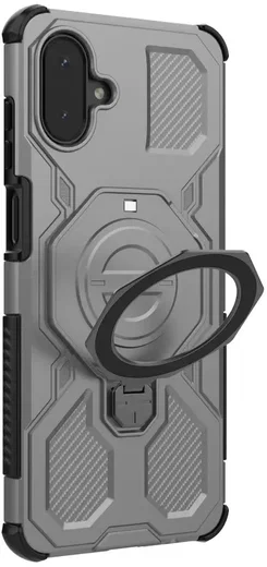 Samsung Galaxy A08 Hoesje MagSafe 360° Standaard Grijs afbeelding 8