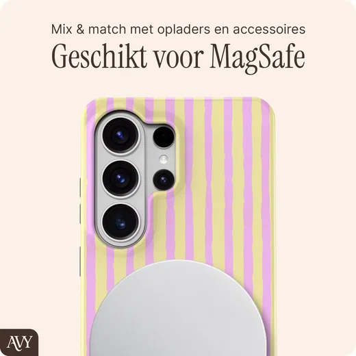 AVY Samsung Galaxy S26 Ultra MagSafe Hoesje met Koord (30CM) Pink Lemonade afbeelding 5
