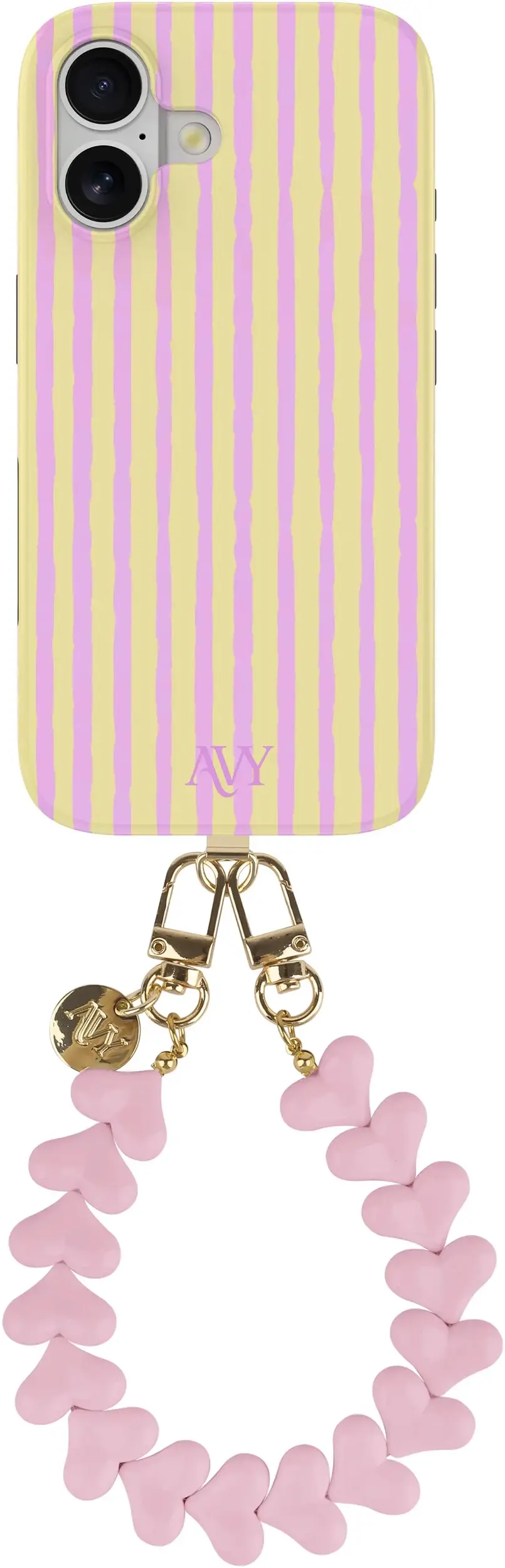 AVY Apple iPhone 17 MagSafe Hoesje met Koord (30CM) Pink Lemonade afbeelding 1