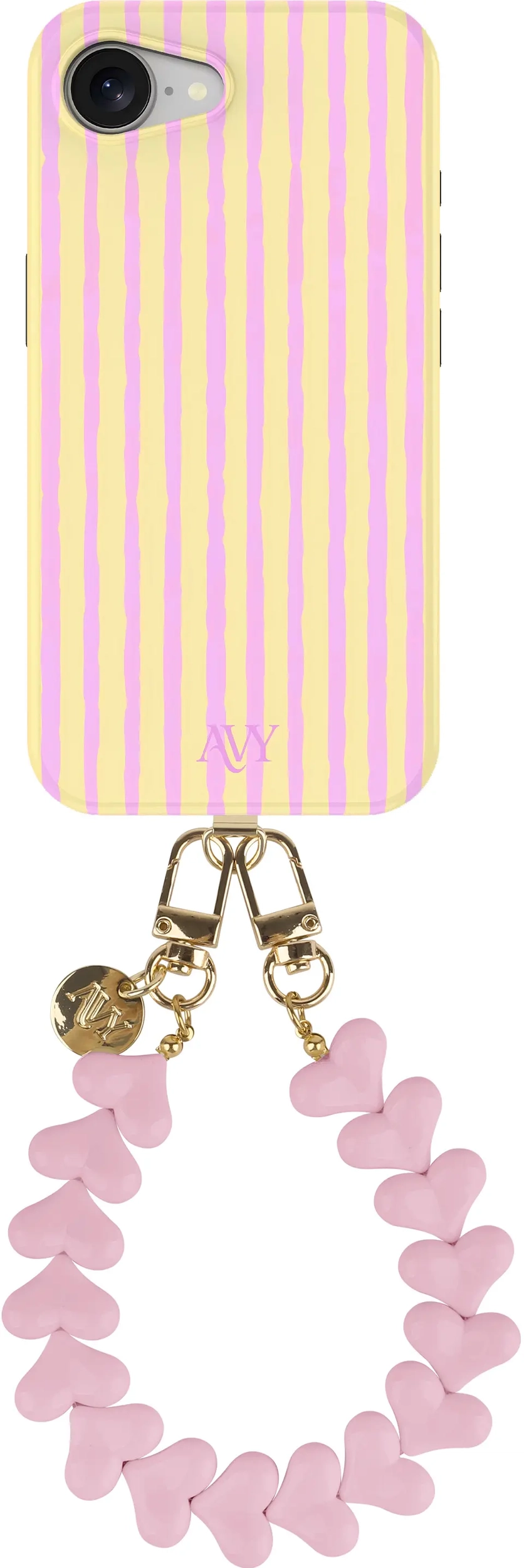 AVY Apple iPhone 17e / 16e MagSafe Hoesje met Koord (30CM) Pink Lemonade afbeelding 1