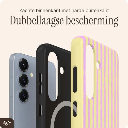 AVY Samsung Galaxy S25 MagSafe Hoesje met Koord (30CM) Pink Lemonade afbeelding 9