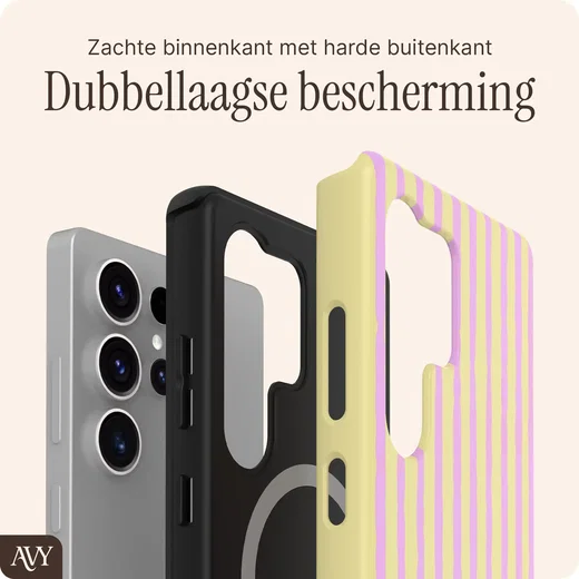 AVY Samsung Galaxy S25 Ultra MagSafe Hoesje met Koord (30CM) Pink Lemonade afbeelding 9