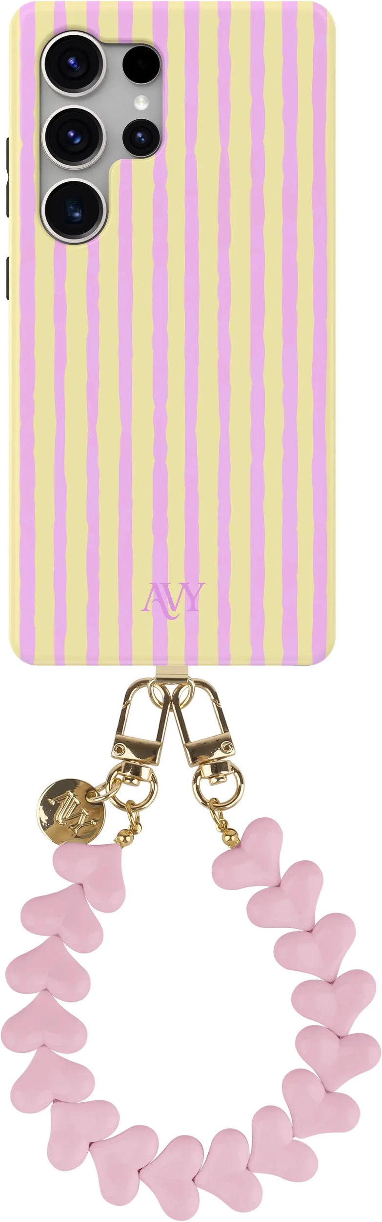 AVY Samsung Galaxy S25 Ultra MagSafe Hoesje met Koord (30CM) Pink Lemonade afbeelding 1