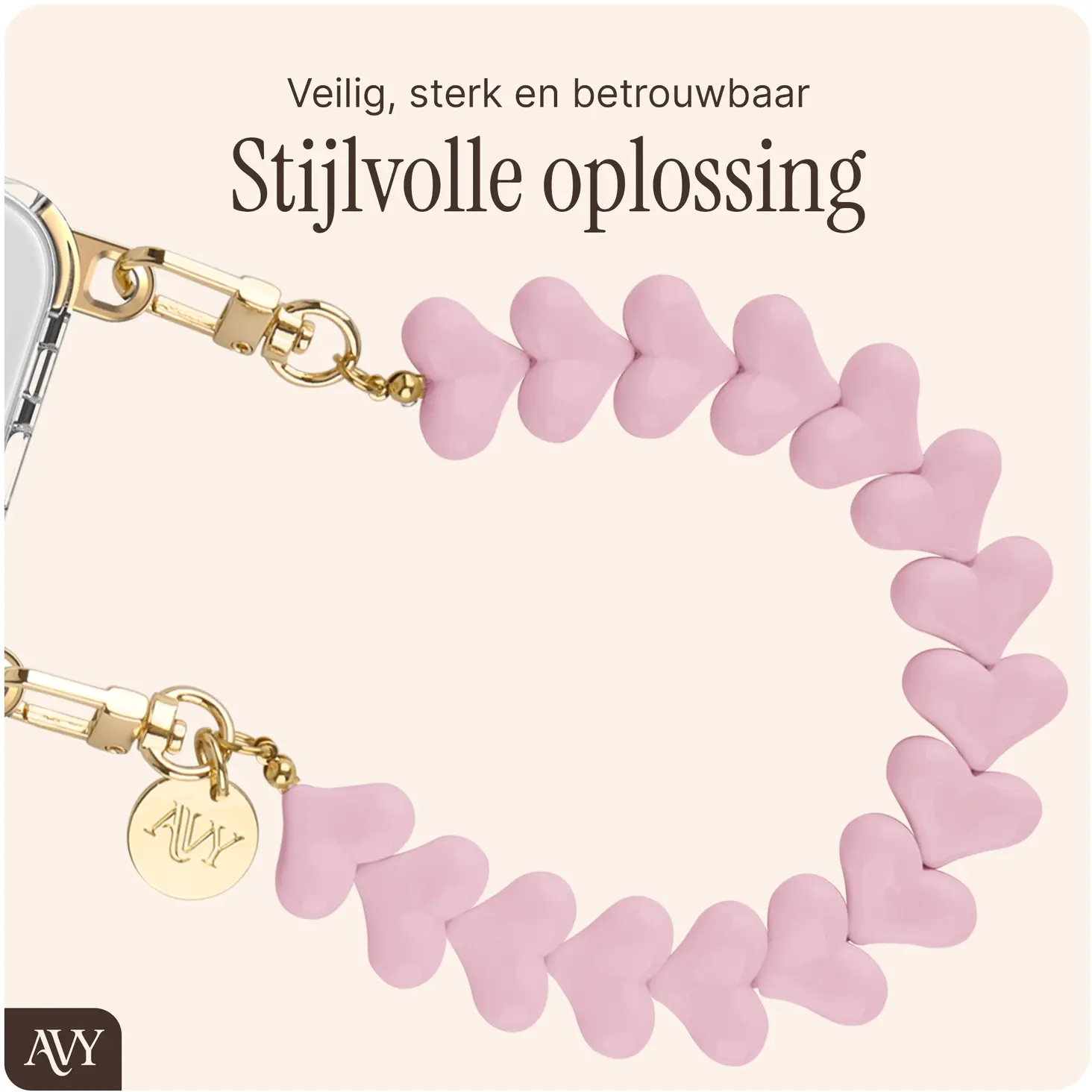 AVY Apple iPhone 16 MagSafe Hoesje met Koord (30CM) Pink Lemonade afbeelding 9