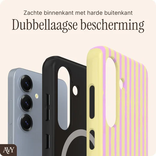 AVY Samsung Galaxy S24 MagSafe Hoesje met Koord (30CM) Pink Lemonade afbeelding 8
