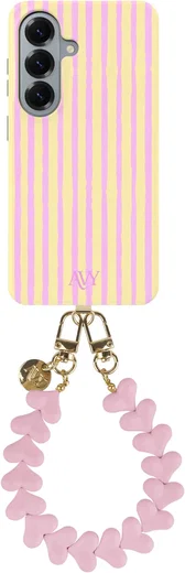 AVY Samsung Galaxy S24 MagSafe Hoesje met Koord (30CM) Pink Lemonade afbeelding 1