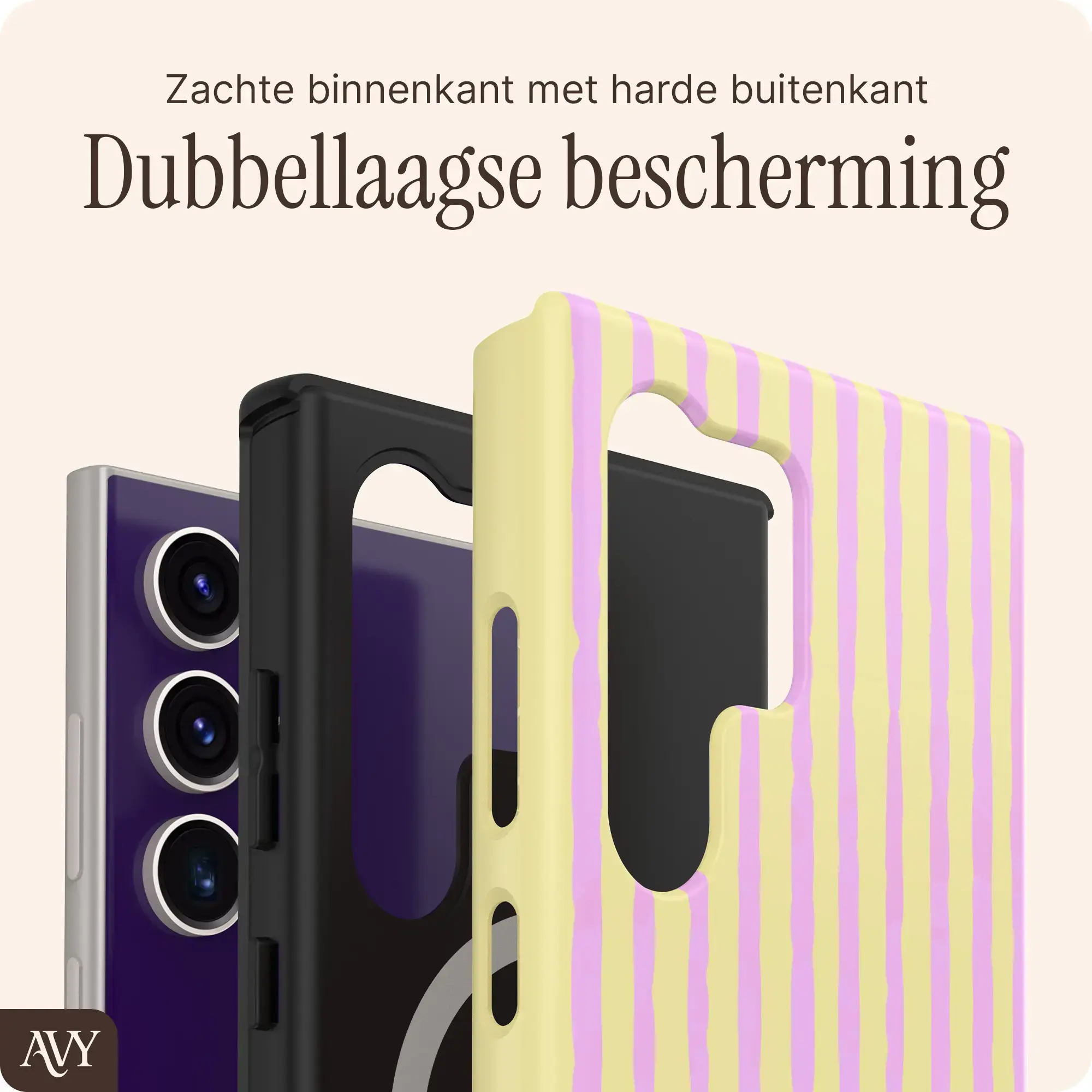 AVY Samsung Galaxy S24 Ultra MagSafe Hoesje met Koord (30CM) Pink Lemonade afbeelding 9