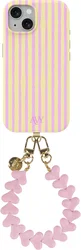AVY Apple iPhone 14 / 13 MagSafe Hoesje met Koord (30CM) Pink Lemonade afbeelding