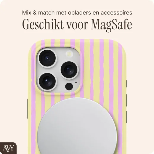 AVY Apple iPhone 13 Pro Max MagSafe Hoesje met Koord (30CM) Pink Lemonade afbeelding 6