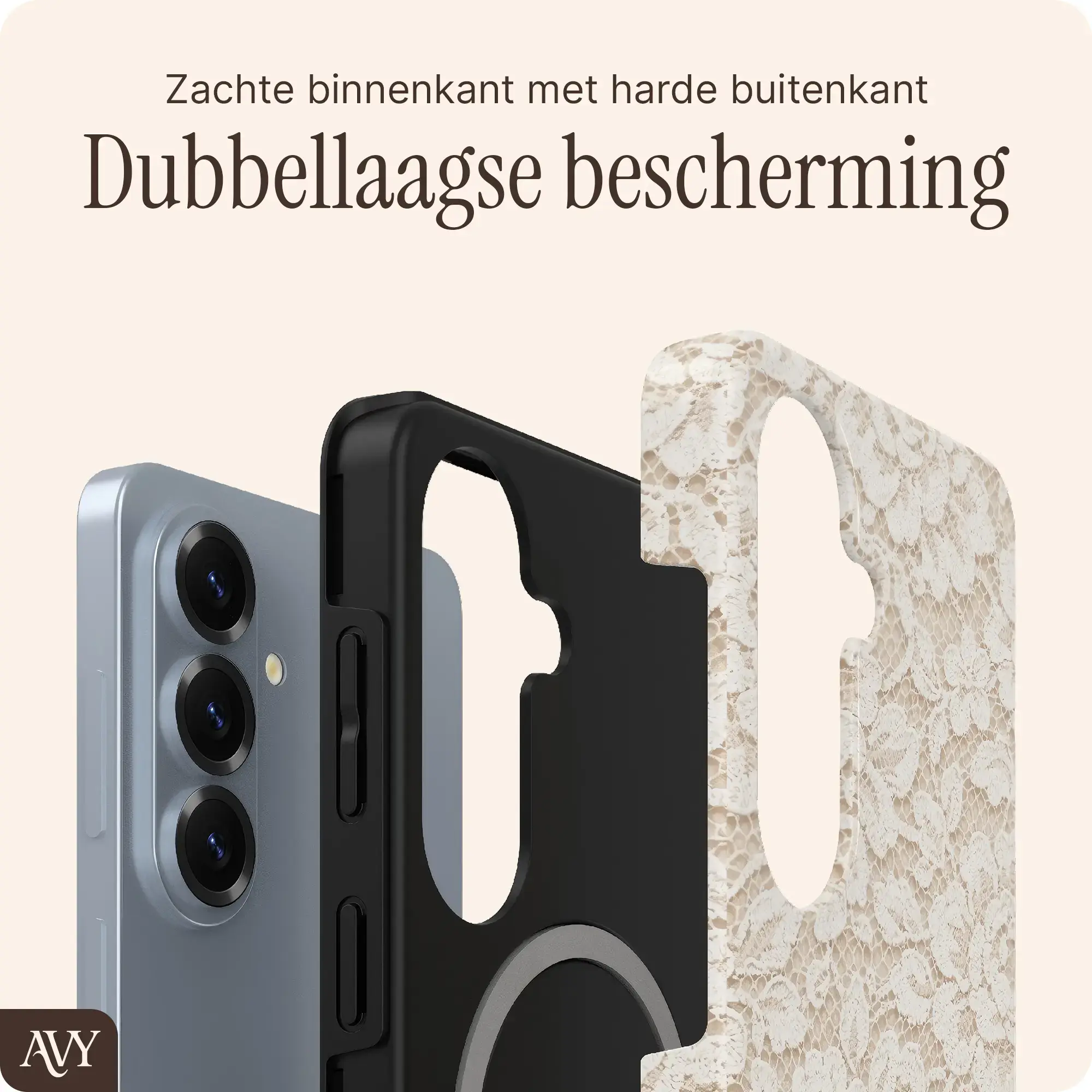 AVY Samsung Galaxy S26 Plus MagSafe Hoesje met Koord (32CM) Vintage Lace afbeelding 6