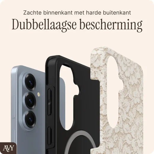 AVY Samsung Galaxy S26 Plus MagSafe Hoesje met Koord (32CM) Vintage Lace afbeelding 6