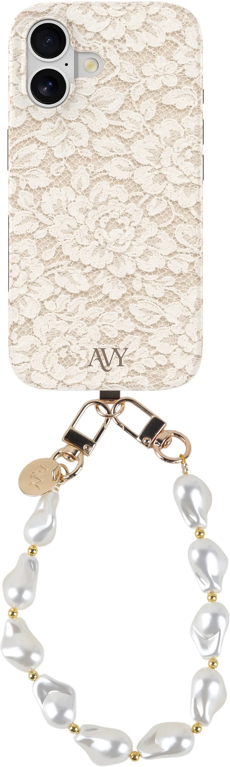 AVY Apple iPhone 17 MagSafe Hoesje met Koord (32CM) Vintage Lace afbeelding 1