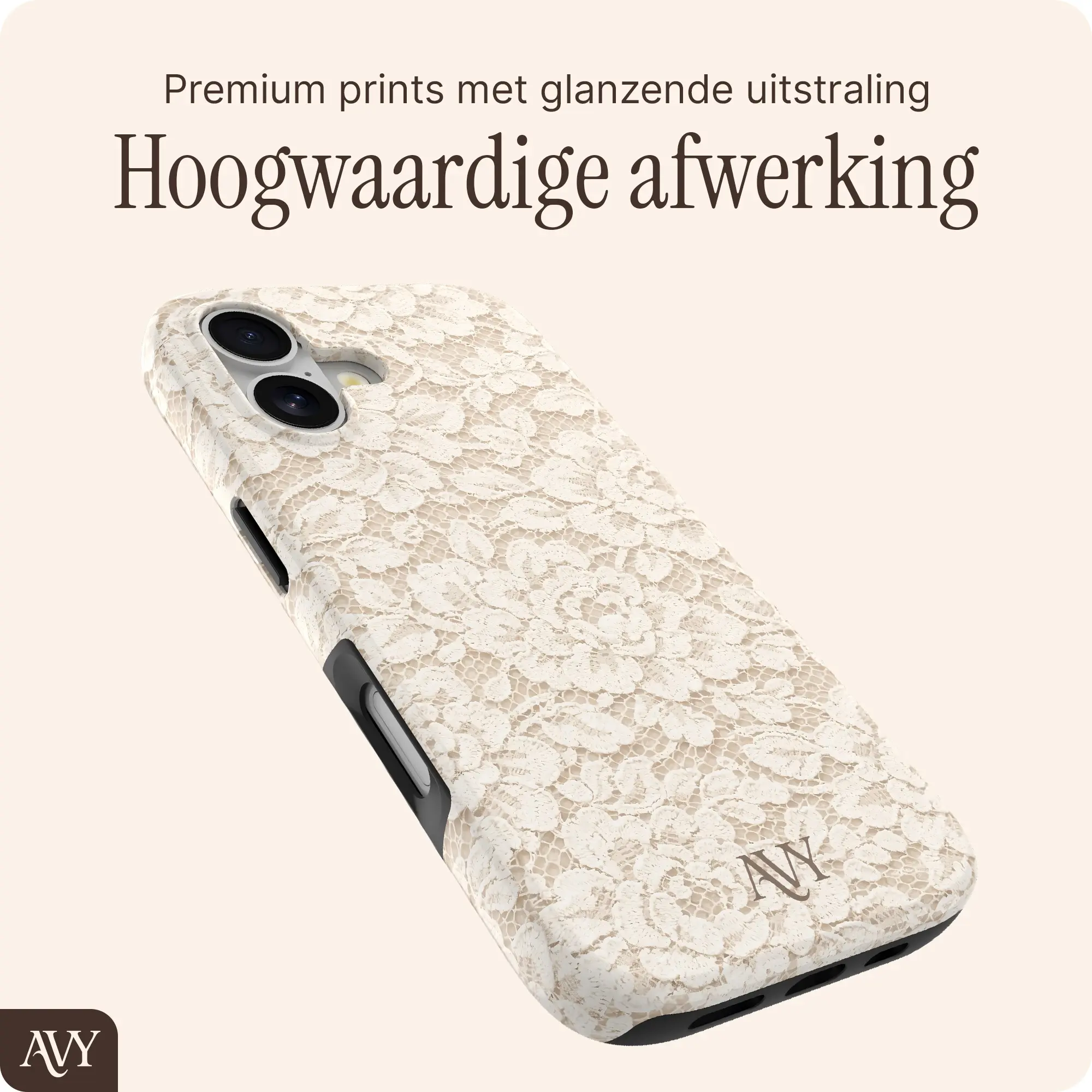 AVY Apple iPhone 17 MagSafe Hoesje met Koord (32CM) Vintage Lace afbeelding 9