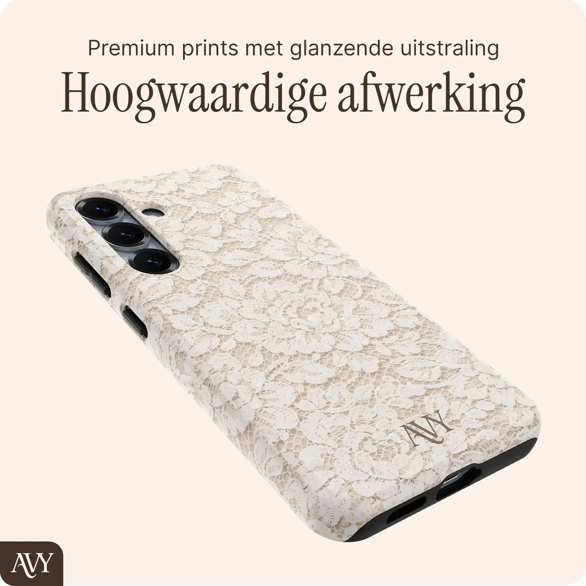 AVY Samsung Galaxy S25 Plus MagSafe Hoesje met Koord (32CM) Vintage Lace afbeelding 7