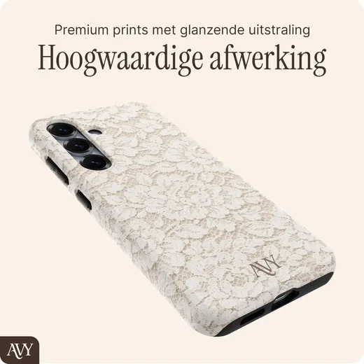 AVY Samsung Galaxy S25 Plus MagSafe Hoesje met Koord (32CM) Vintage Lace afbeelding 7