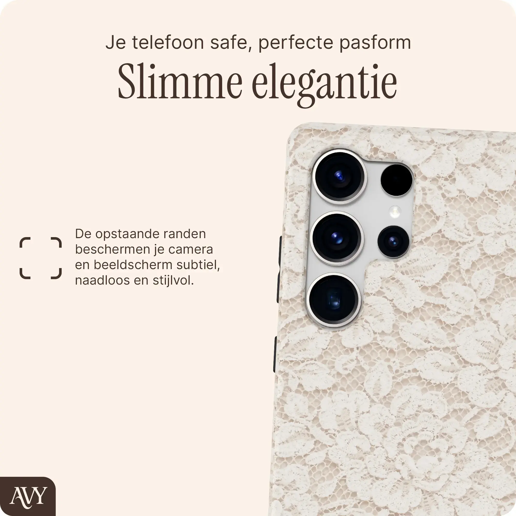 AVY Samsung Galaxy S25 Ultra MagSafe Hoesje met Koord (32CM) Vintage Lace afbeelding 6
