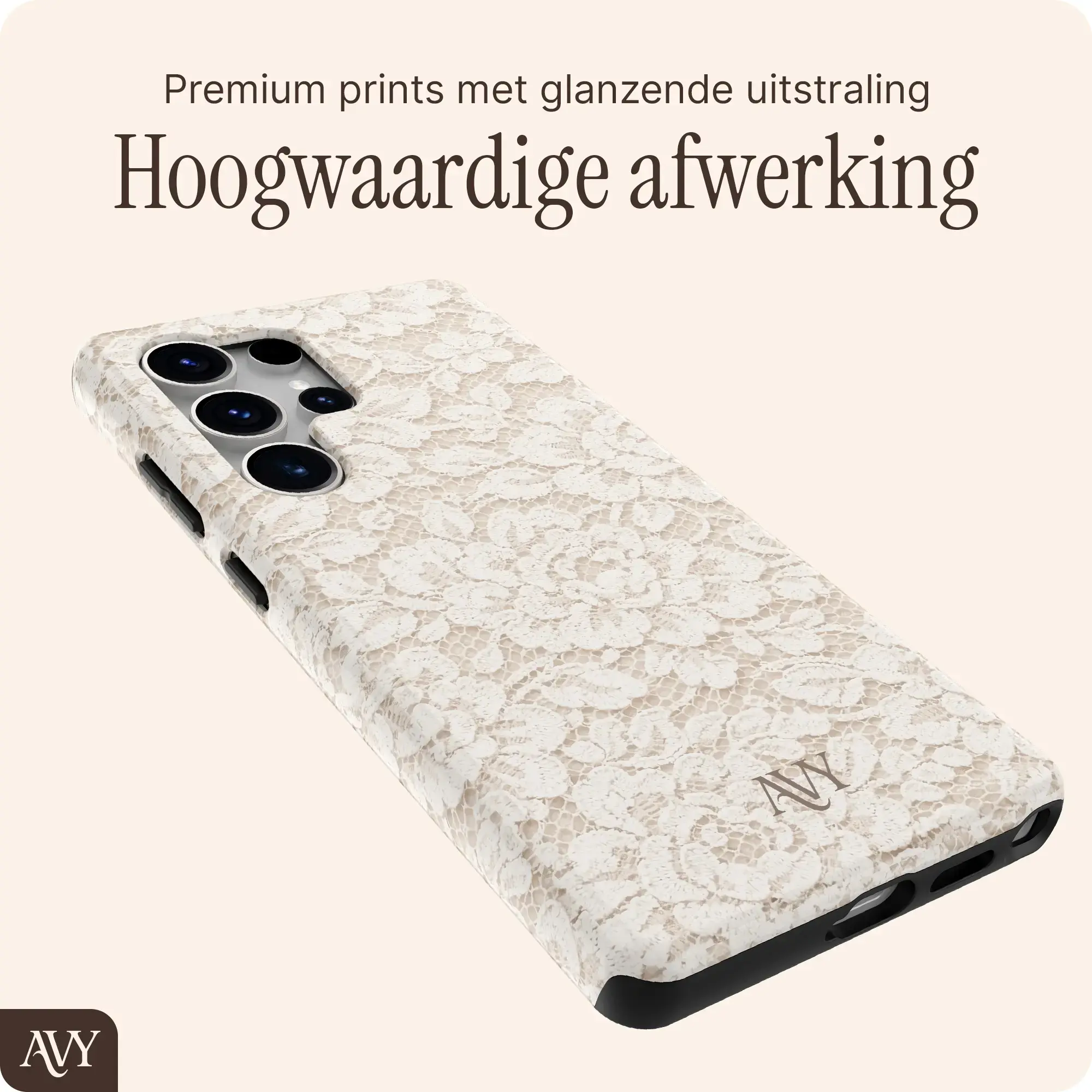 AVY Samsung Galaxy S25 Ultra MagSafe Hoesje met Koord (32CM) Vintage Lace afbeelding 7