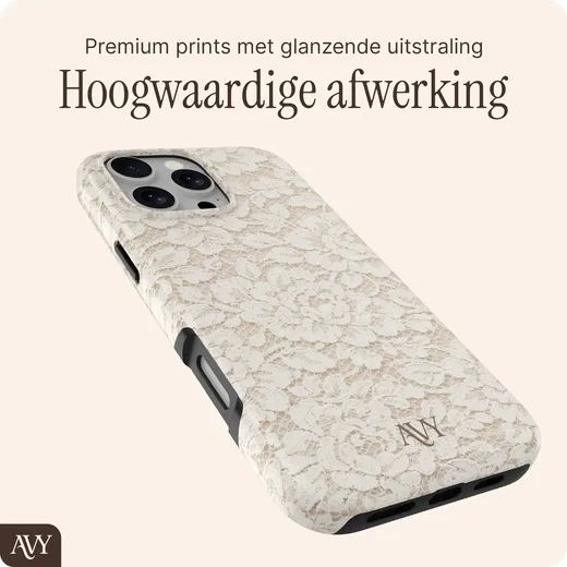 AVY Apple iPhone 16 Pro MagSafe Hoesje met Koord (32CM) Vintage Lace afbeelding 8