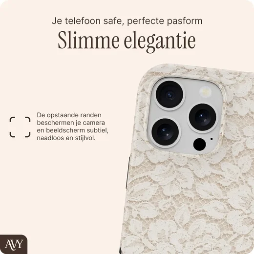 AVY Apple iPhone 16 Pro MagSafe Hoesje met Koord (32CM) Vintage Lace afbeelding 7