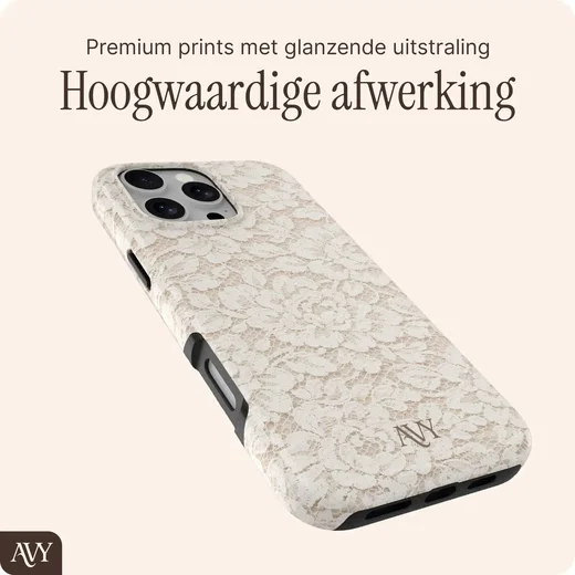 AVY Apple iPhone 16 Pro Max MagSafe Hoesje met Koord (32CM) Vintage Lace afbeelding 7