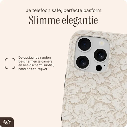 AVY Apple iPhone 16 Pro Max MagSafe Hoesje met Koord (32CM) Vintage Lace afbeelding 10