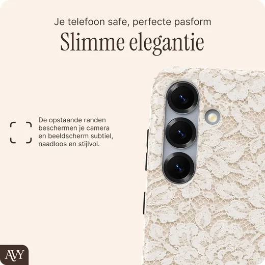 AVY Samsung Galaxy S24 Plus MagSafe Hoesje met Koord (32CM) Vintage Lace afbeelding 6