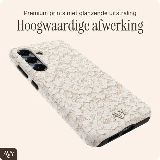 AVY Samsung Galaxy S24 Plus MagSafe Hoesje met Koord (32CM) Vintage Lace afbeelding 7