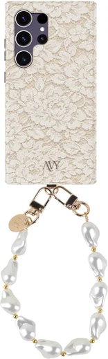 AVY Samsung Galaxy S24 Ultra MagSafe Hoesje met Koord (32CM) Vintage Lace afbeelding 1