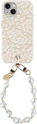 AVY Apple iPhone 15 MagSafe Hoesje met Koord (32CM) Vintage Lace afbeelding