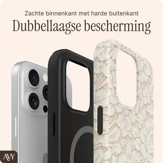 AVY Apple iPhone 13 Pro MagSafe Hoesje met Koord (32CM) Vintage Lace afbeelding 10