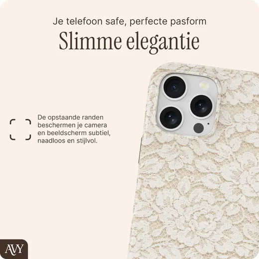 AVY Apple iPhone 13 Pro MagSafe Hoesje met Koord (32CM) Vintage Lace afbeelding 7
