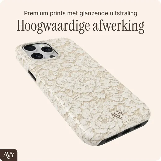 AVY Apple iPhone 12 / 12 Pro MagSafe Hoesje met Koord (32CM) Vintage Lace afbeelding 10