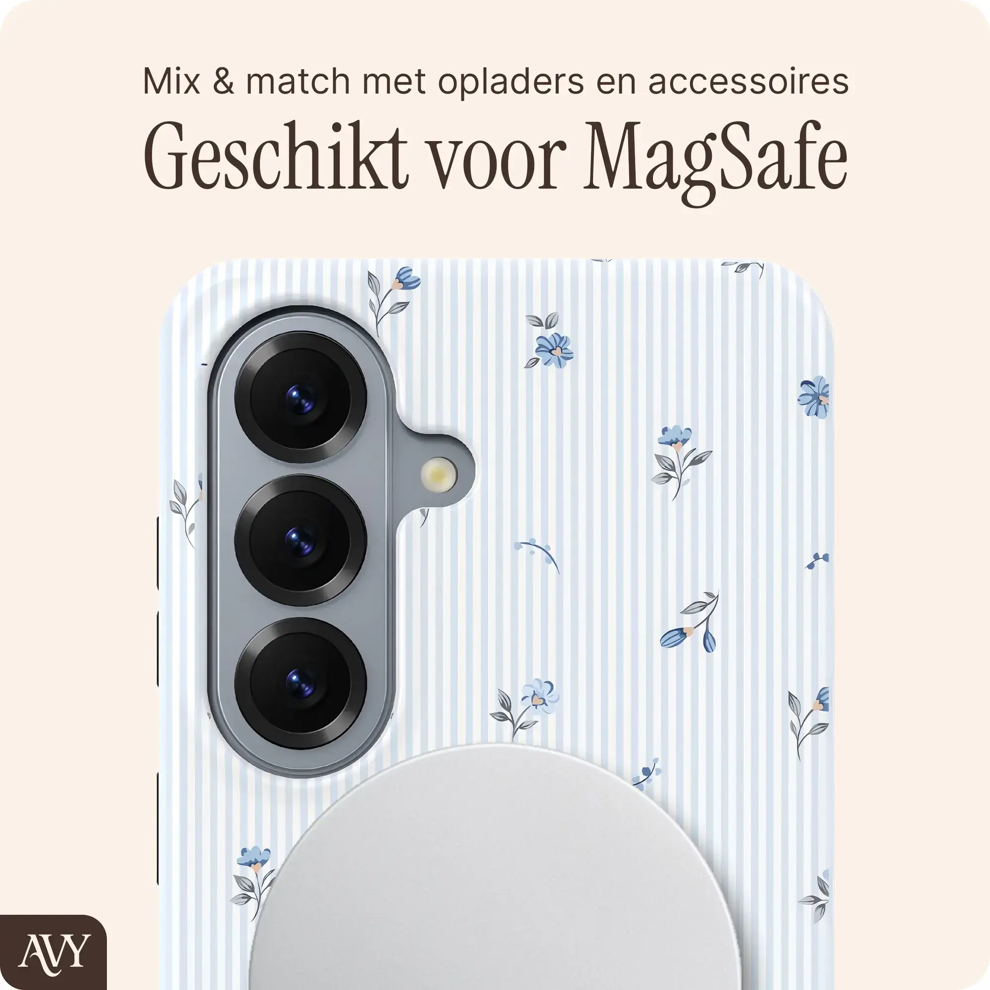 AVY Samsung Galaxy S26 Plus MagSafe Hoesje met Koord (32CM) Sky Blossom afbeelding 6