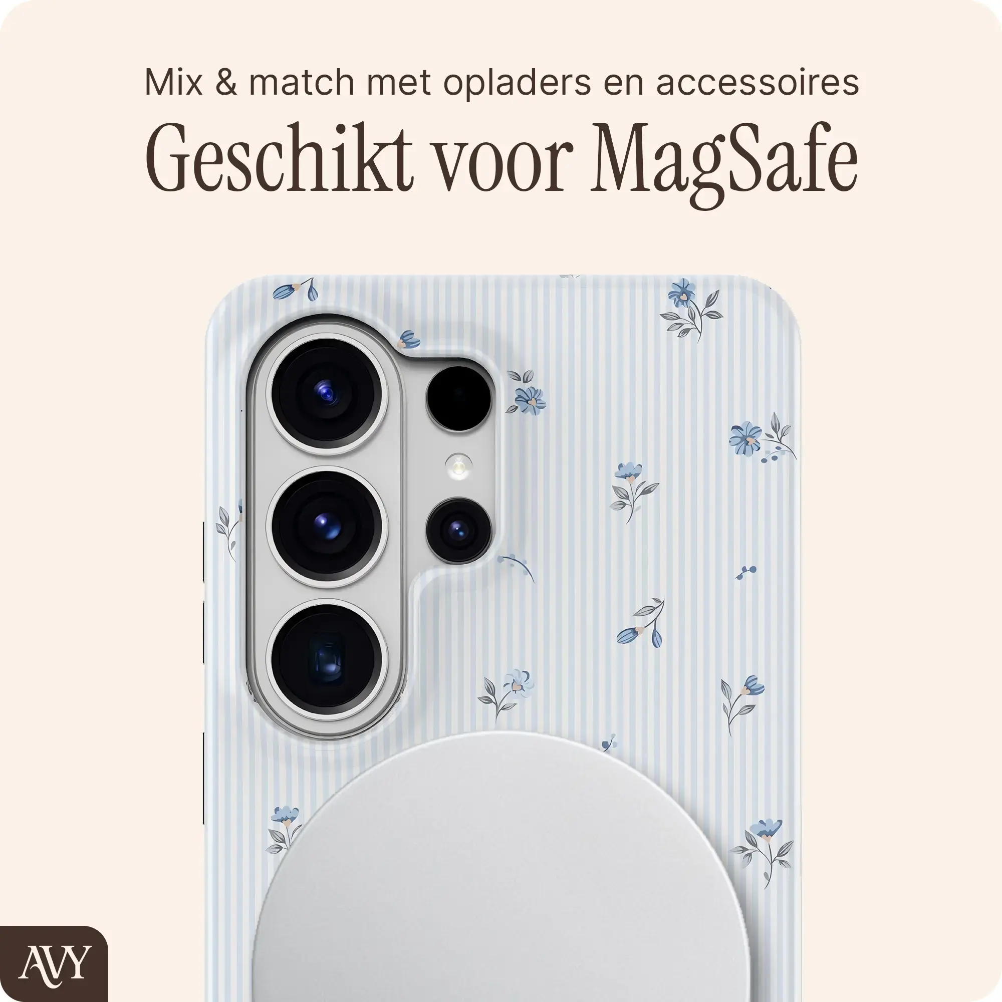 AVY Samsung Galaxy S26 Ultra MagSafe Hoesje met Koord (32CM) Sky Blossom afbeelding 6