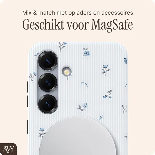 AVY Samsung Galaxy S25 Plus MagSafe Hoesje met Koord (32CM) Sky Blossom afbeelding 6