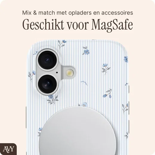 AVY Apple iPhone 16 MagSafe Hoesje met Koord (32CM) Sky Blossom afbeelding 6