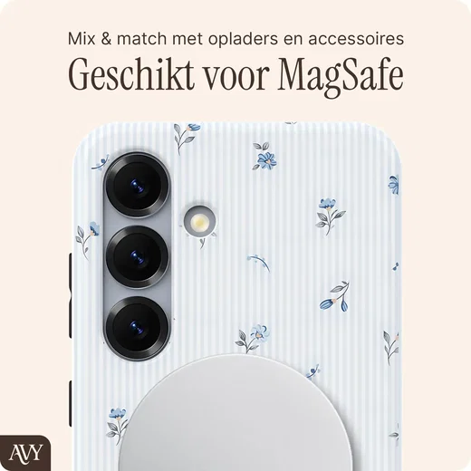 AVY Samsung Galaxy S24 MagSafe Hoesje met Koord (32CM) Sky Blossom afbeelding 6