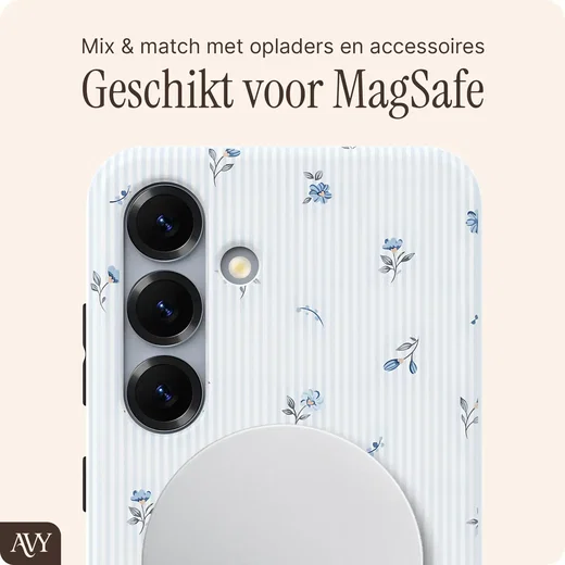 AVY Samsung Galaxy S24 Plus MagSafe Hoesje met Koord (32CM) Sky Blossom afbeelding 6