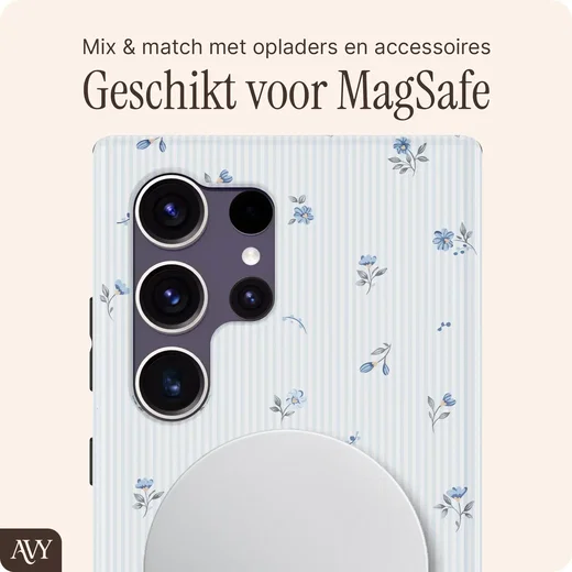 AVY Samsung Galaxy S24 Ultra MagSafe Hoesje met Koord (32CM) Sky Blossom afbeelding 6