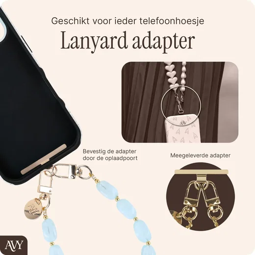 AVY Samsung Galaxy S24 Ultra MagSafe Hoesje met Koord (32CM) Sky Blossom afbeelding 11