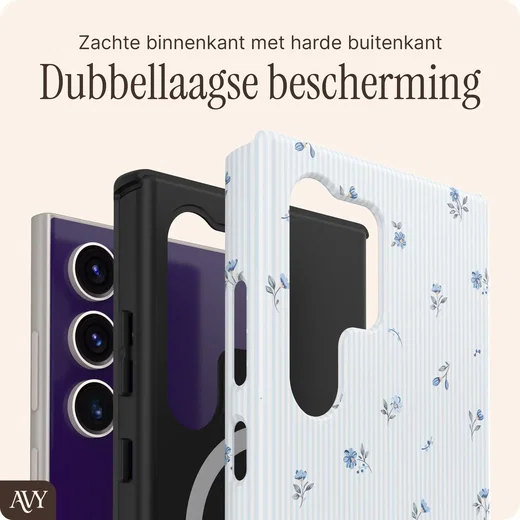 AVY Samsung Galaxy S24 Ultra MagSafe Hoesje met Koord (32CM) Sky Blossom afbeelding 10