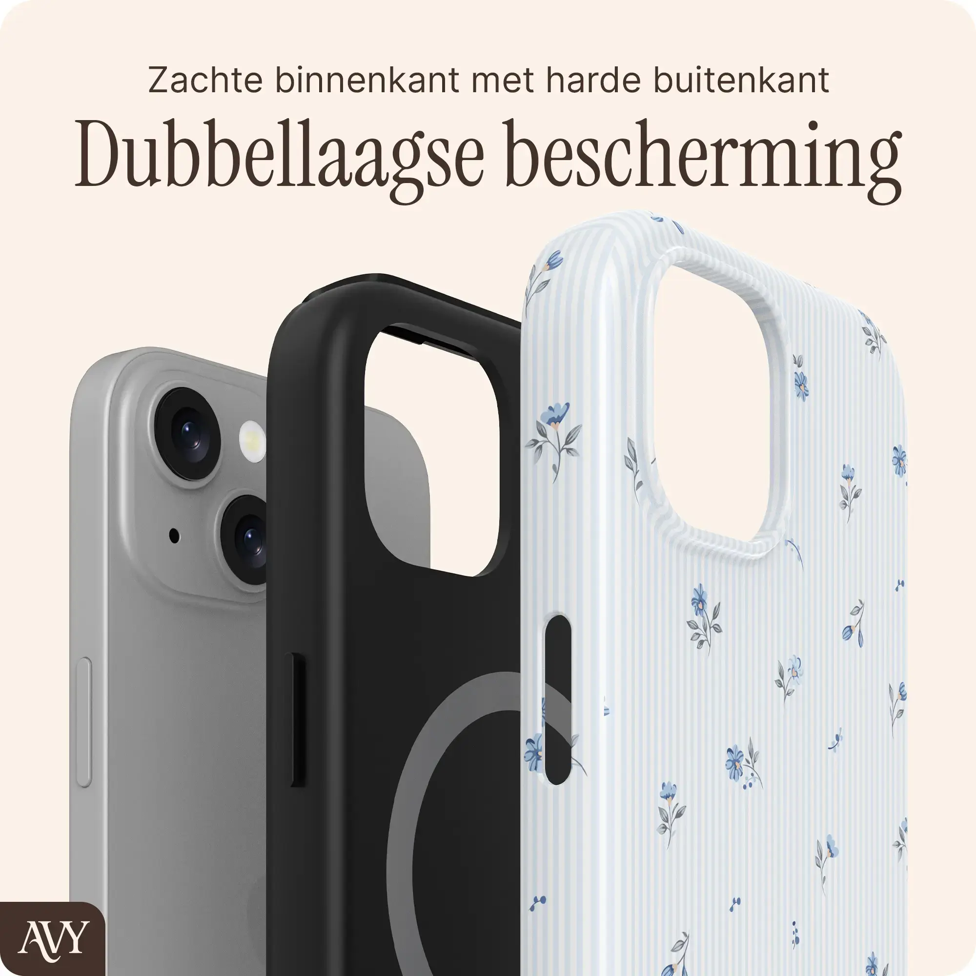 AVY Apple iPhone 15 MagSafe Hoesje met Koord (32CM) Sky Blossom afbeelding 10