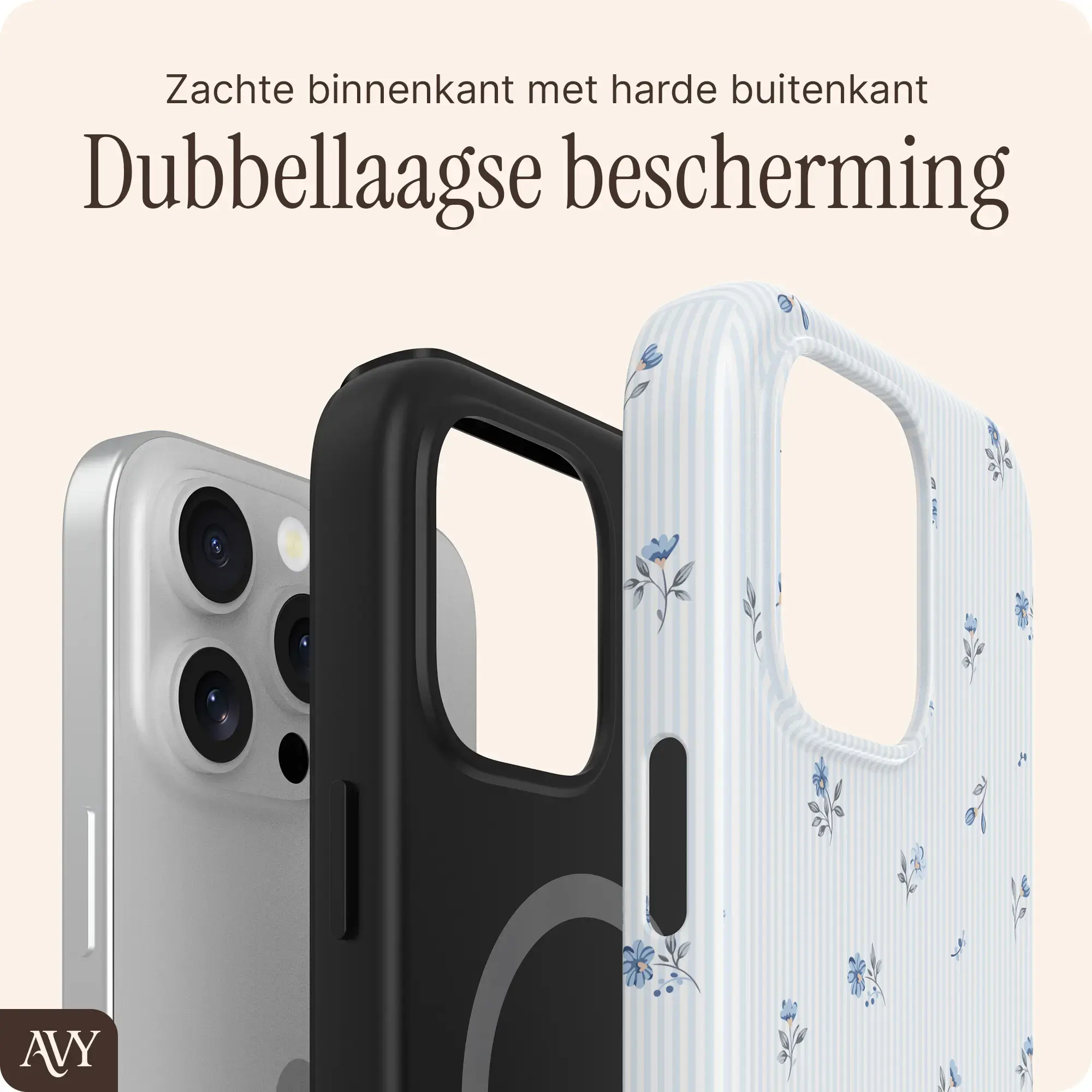 AVY Apple iPhone 15 Pro MagSafe Hoesje met Koord (32CM) Sky Blossom afbeelding 10