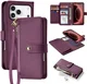 Dux Ducis Lawa iPhone 18 Pro / 17 Pro Hoesje 2-in-1 Book Case MagSafe Burgundy afbeelding 2