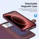 Dux Ducis Lawa iPhone 18 Pro / 17 Pro Hoesje 2-in-1 Book Case MagSafe Burgundy afbeelding 5